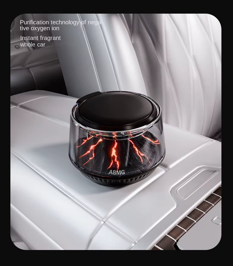 High-End Car Aromatherapy Diffuser Volcano Iceberg View Cloud Fog Decorative Interior Air Purifier for Vehicle